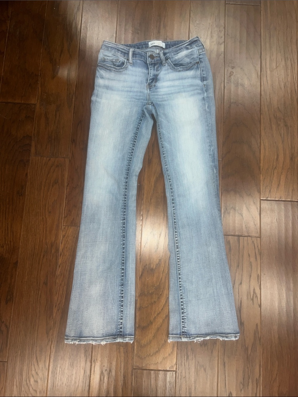 BKE Light Blue Women's Flare Jeans — Washed Denim